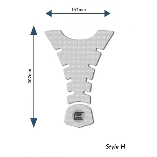 Eazi-Grip EVO Centre Tank Pads  Style : Style H Eazi-Grip Colour: Clear