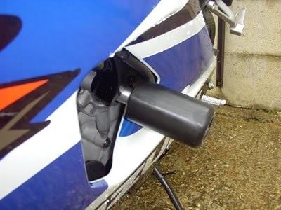 Crash Protectors - Classic Style for Suzuki GSXR1000 K3-K4 Colour: Black