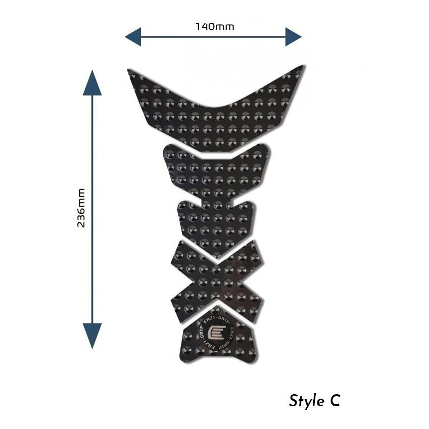 Eazi-Grip EVO Centre Tank Pads  Style : Style D Eazi-Grip Colour: Clear