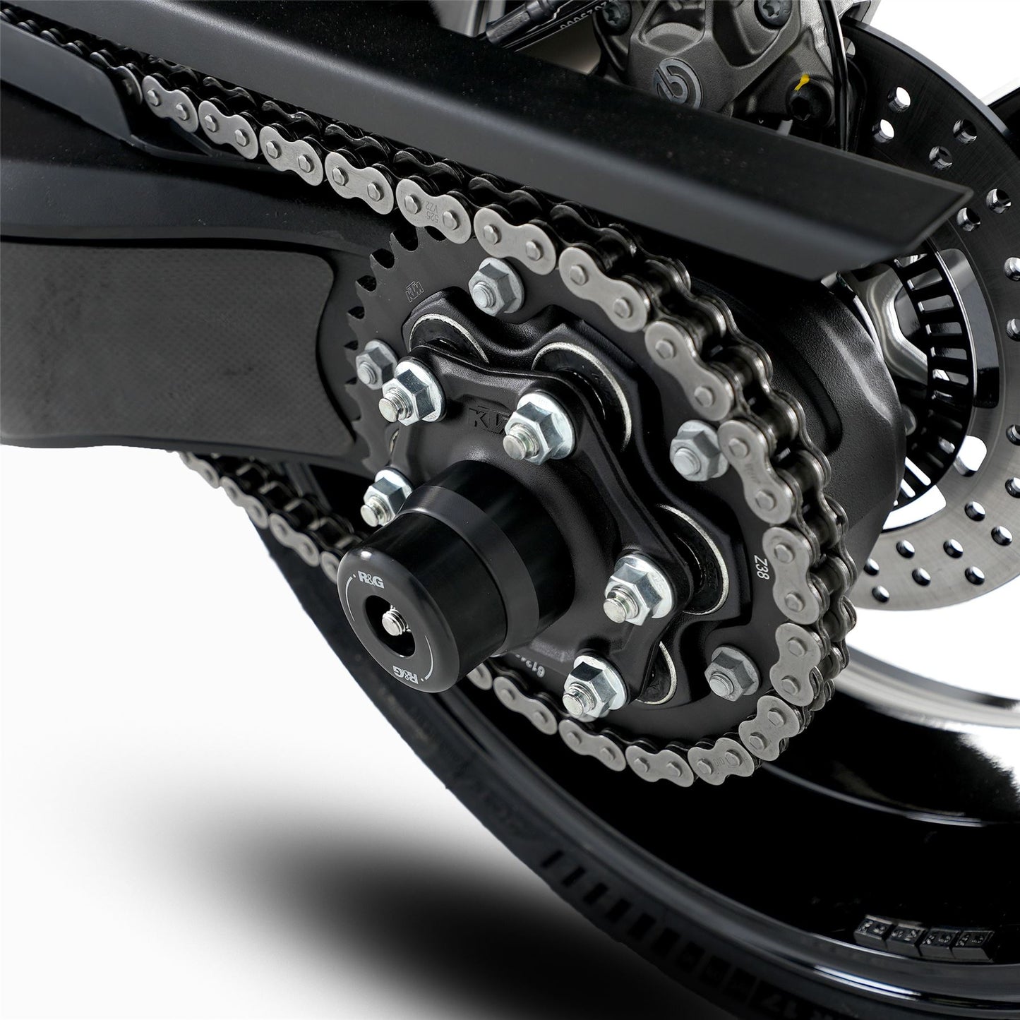 Swingarm Protectors for KTM 1290 Super Duke R and GT, KTM 1390 Super Duke R (Evo) 2024 Colour: Black