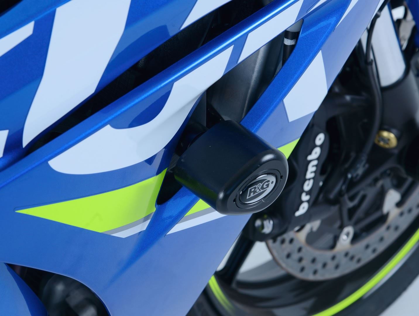 Crash Protectors - Aero Style for  Suzuki GSX-R 1000 '17- '24 / GSX-R1000R '17- '24  [Non-Drill Kit] Colour: White