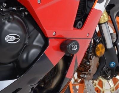 Crash Protectors - Aero Style for Honda CBR600RR '13- '23  DRILL KIT Colour: Black