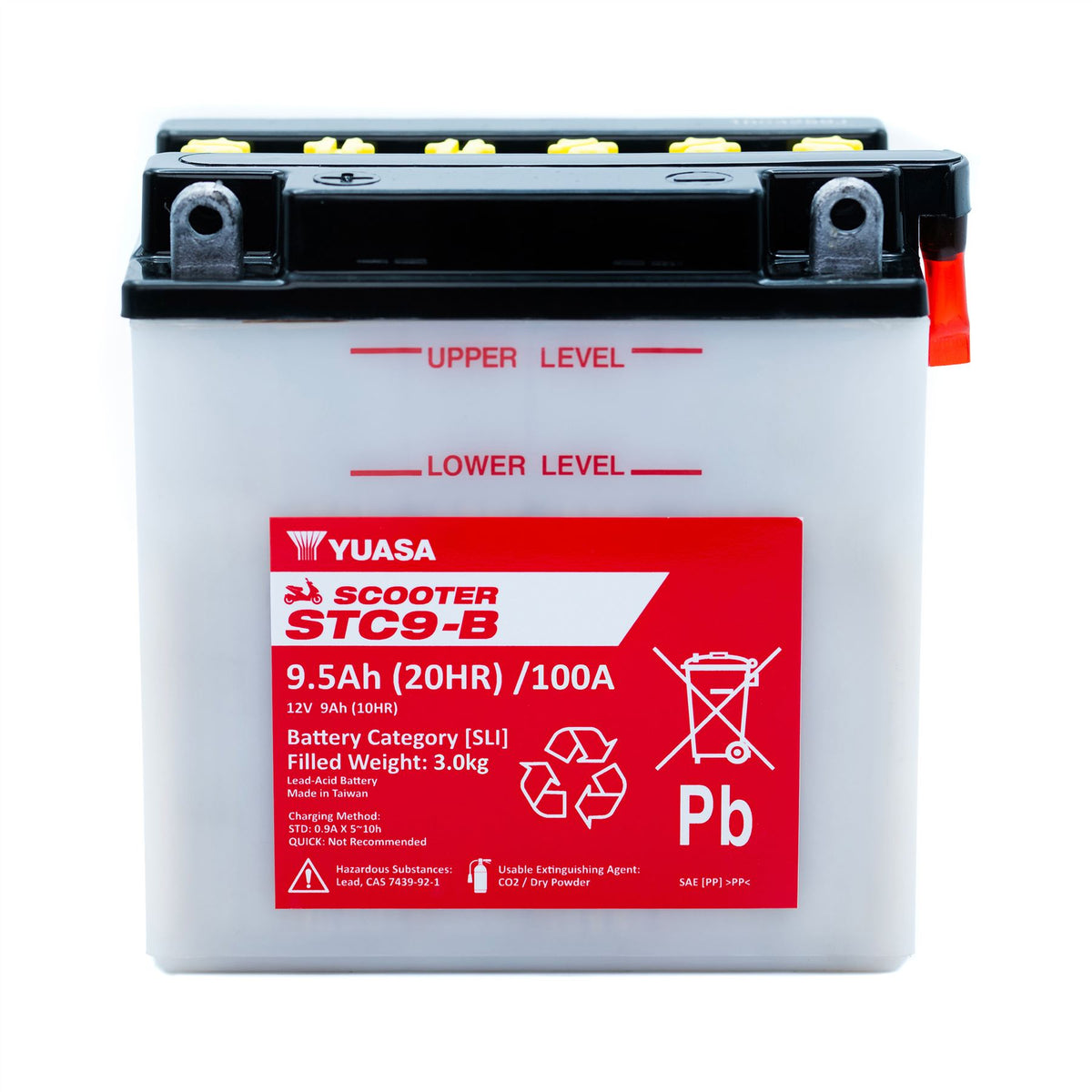 Yuasa STC9-B (CP) 12V Scooter Battery