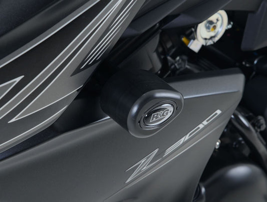 Crash Protectors - Aero Style for Kawasaki Z250 '15-'18 /Z300 '15- Colour: White