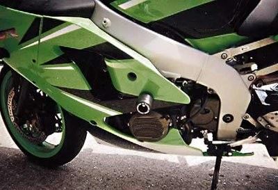 Crash Protectors - Classic Style for Kawasaki ZX6R G1/G2/J1/J2/636A 2002 Colour: Black