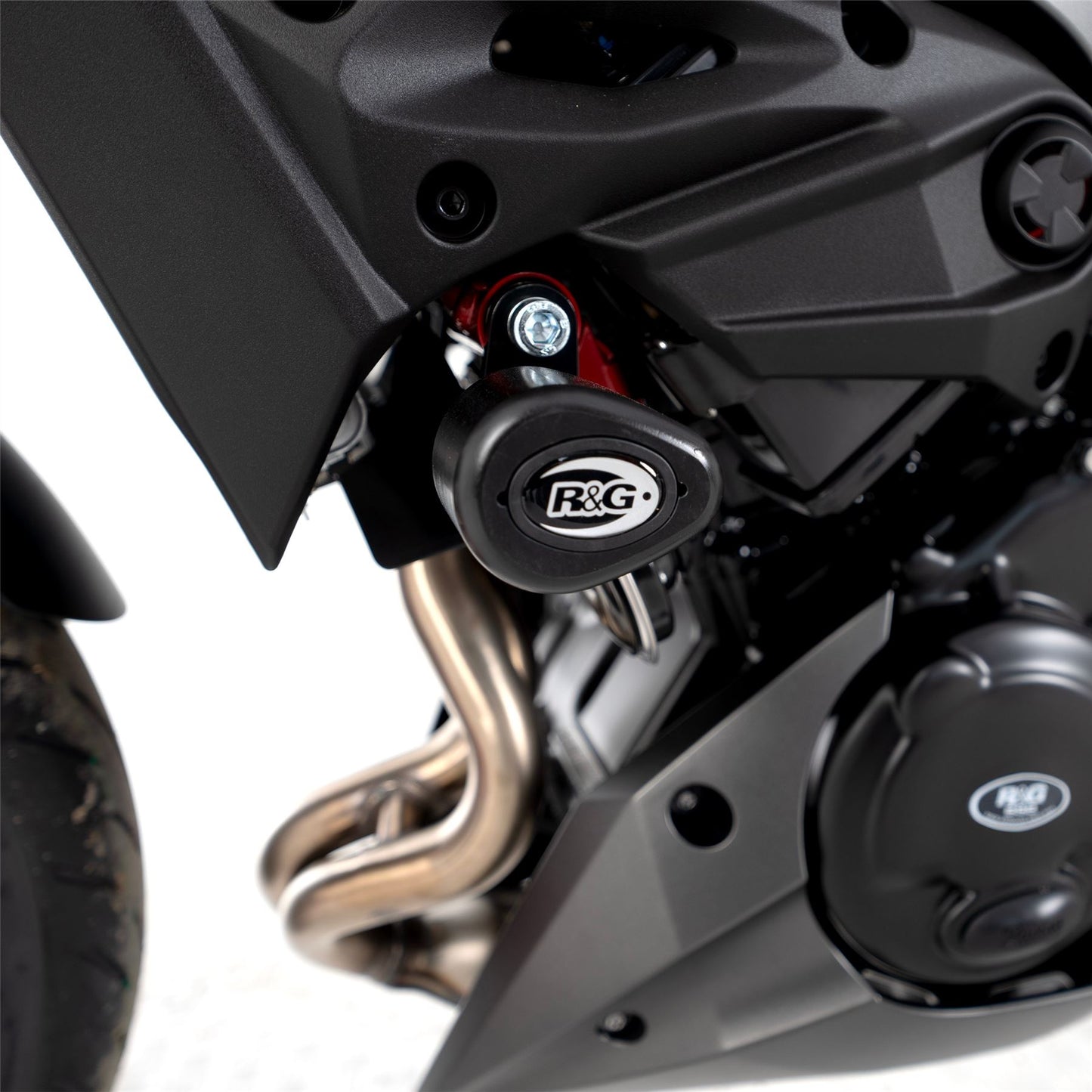 Aero Crash Protectors (Non-drill)- Kawasaki Ninja 250/400 '18- & Z400/ Z250 '19-, Z500 (Ninja) '24- Colour: Black