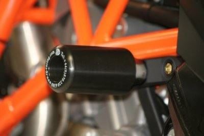 Crash Protectors - Classic Style for KTM 950 Supermoto R, 990 Super Duke, 990 Supermoto'08, 990R Super Duke and 990 SMT. Select Colour: Black - BL
