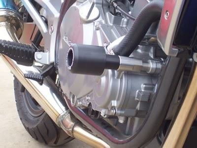 Crash Protectors - Classic Style for Kawasaki ER5. Colour: White
