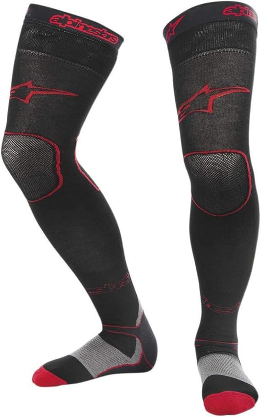 Alpinestars MX Socks Long Black Red - S-M (US 4.5-8.5 /  EU 36-41)