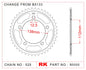 Sprocket Rear RK-B5005-44 JTR1304 Afam 10613