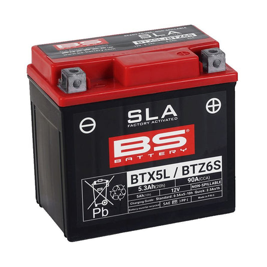 BS BTZ6S / BTX5L SLA (WC) Factory Activated Battery