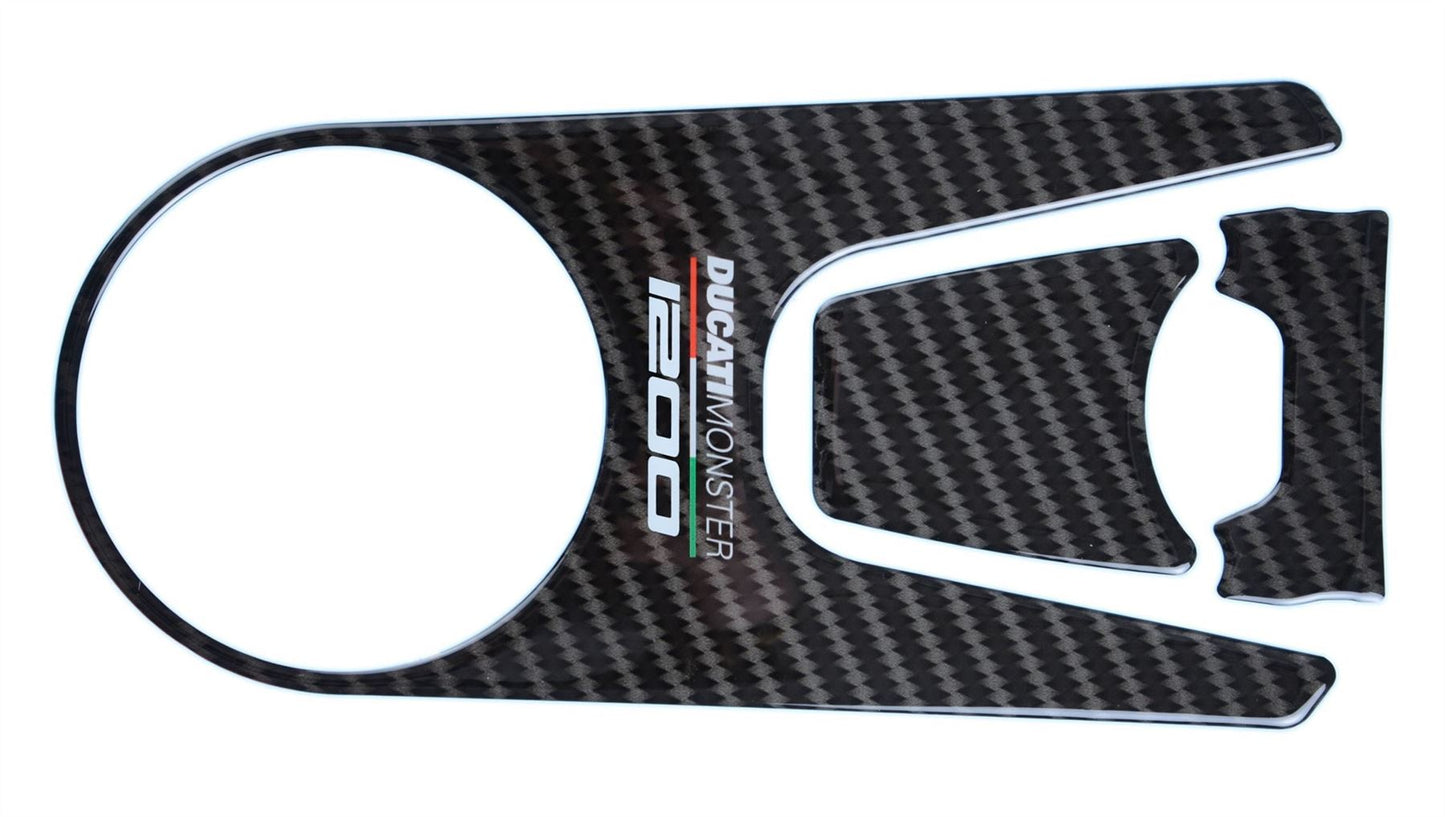 Red Dynamic Carbon Fibre Yoke Pad for Ducati Monster 1200 '15-