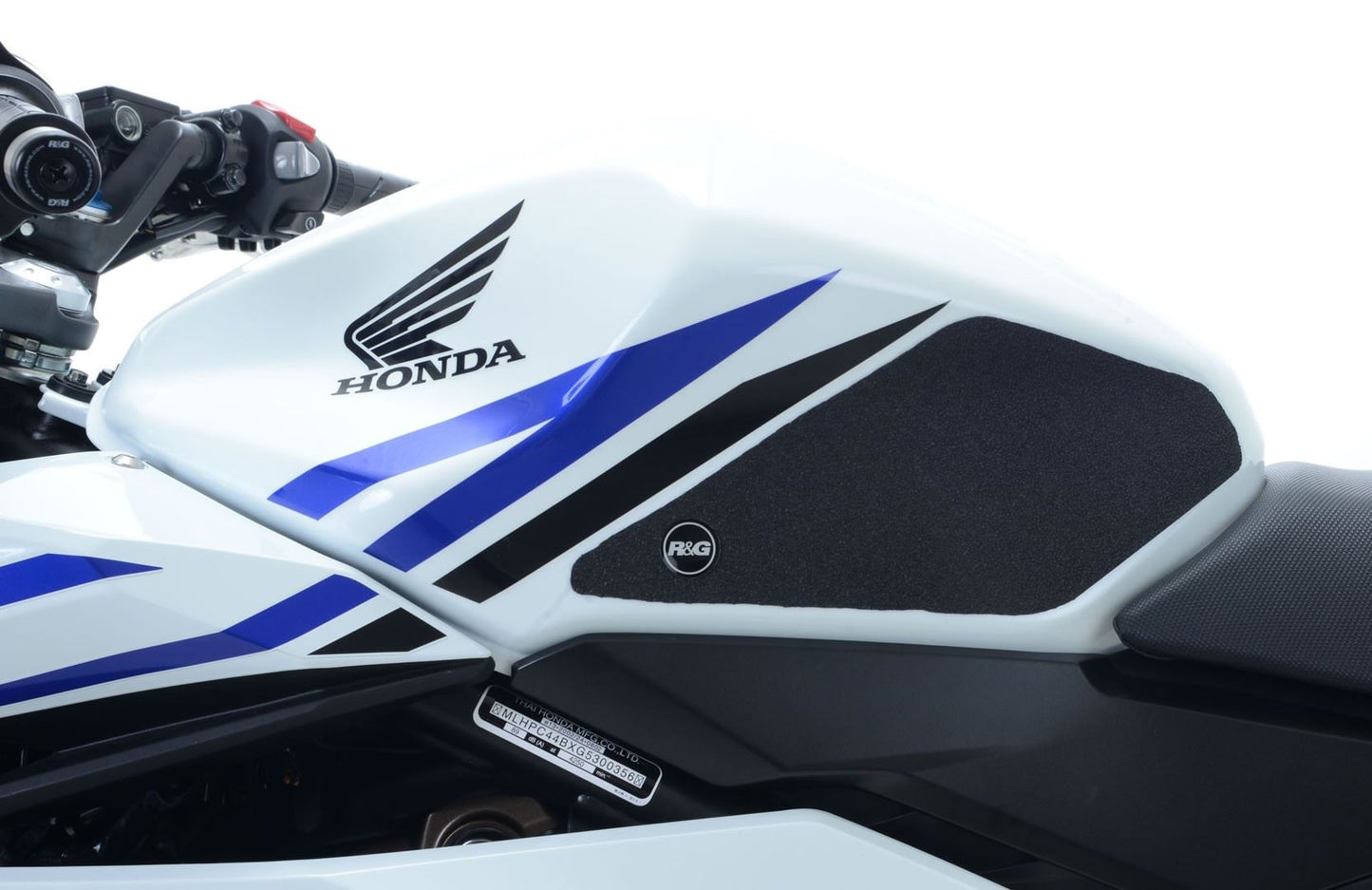 R&G Tank Traction Grips for Honda CBR500R '16- & CB500F '16-'18 Colour: Clear