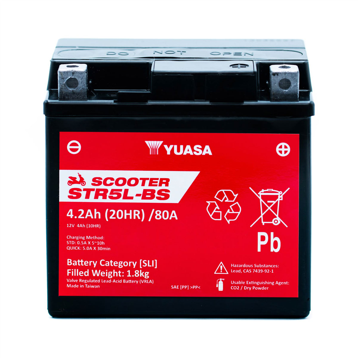 Yuasa STR5L-BS (CP) 12V MF VRLA Scooter Battery