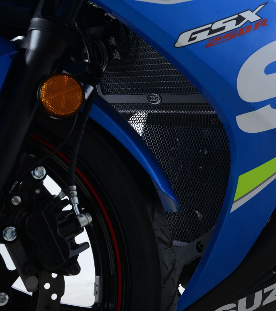 Radiator and Downpipe Guard for Suzuki GSX250R '17- Colour: Titanium