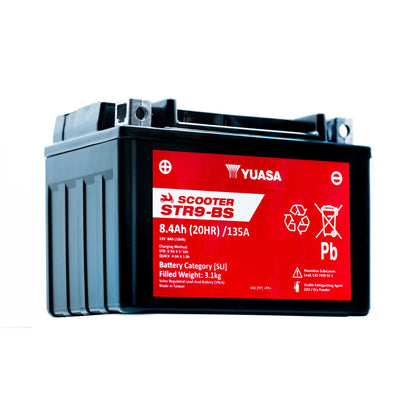 Yuasa STR9-BS (WC) 12V MF VRLA Scooter Battery
