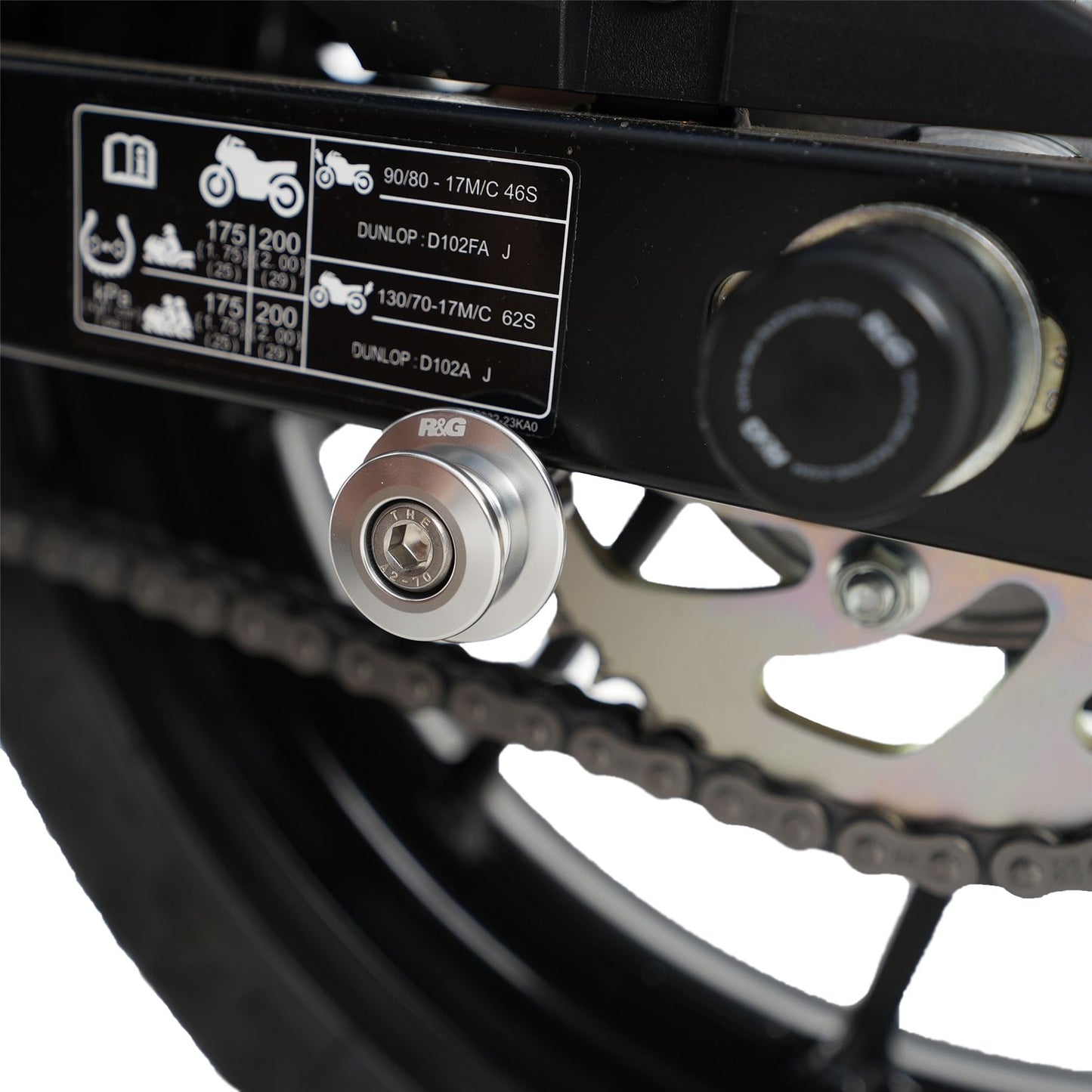 M8 Elevation Paddock Stand Bobbins Colour: Silver