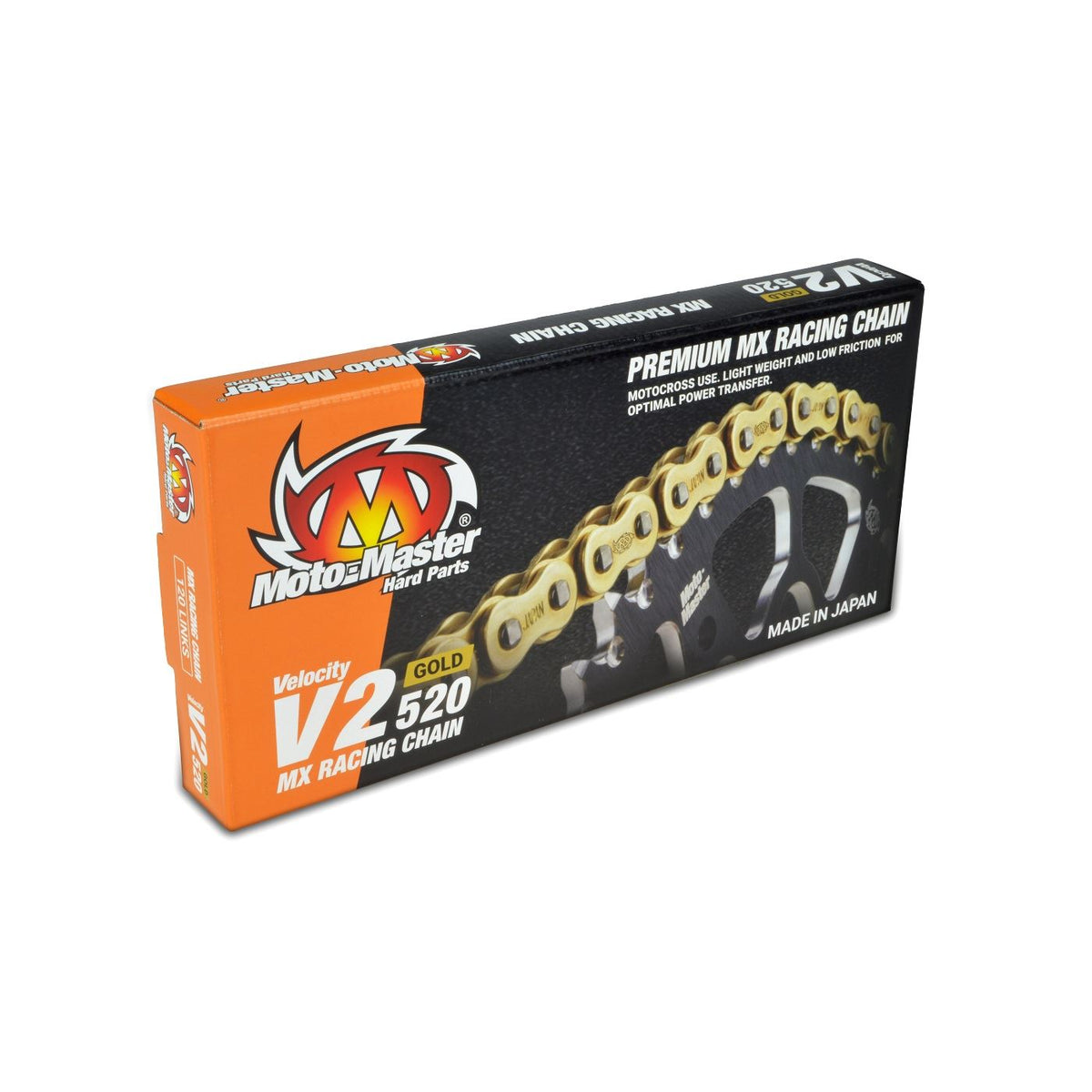 Moto-Master V2 520-120 Gold Chain (with Clip)