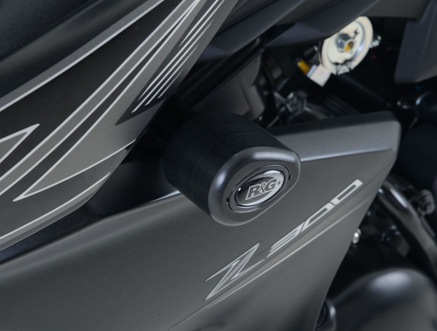 Crash Protectors - Aero Style for Kawasaki Z250 '15-'18 /Z300 '15- Colour: Black