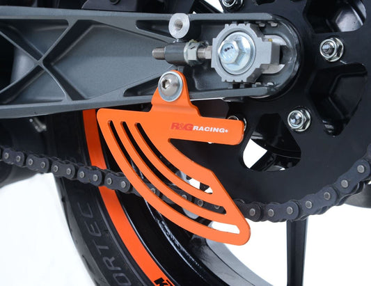 Toe Chain Guards for KTM RC 125/200/390 '14-, Duke 390 2024, Husqvarna Vitpilen 701'18-, Svartpilen 701 '19-, Vitpilen/Svartpilen 401 '20- & Svartpilen 125 '21-, 790 Duke '24- Colour:: Orange