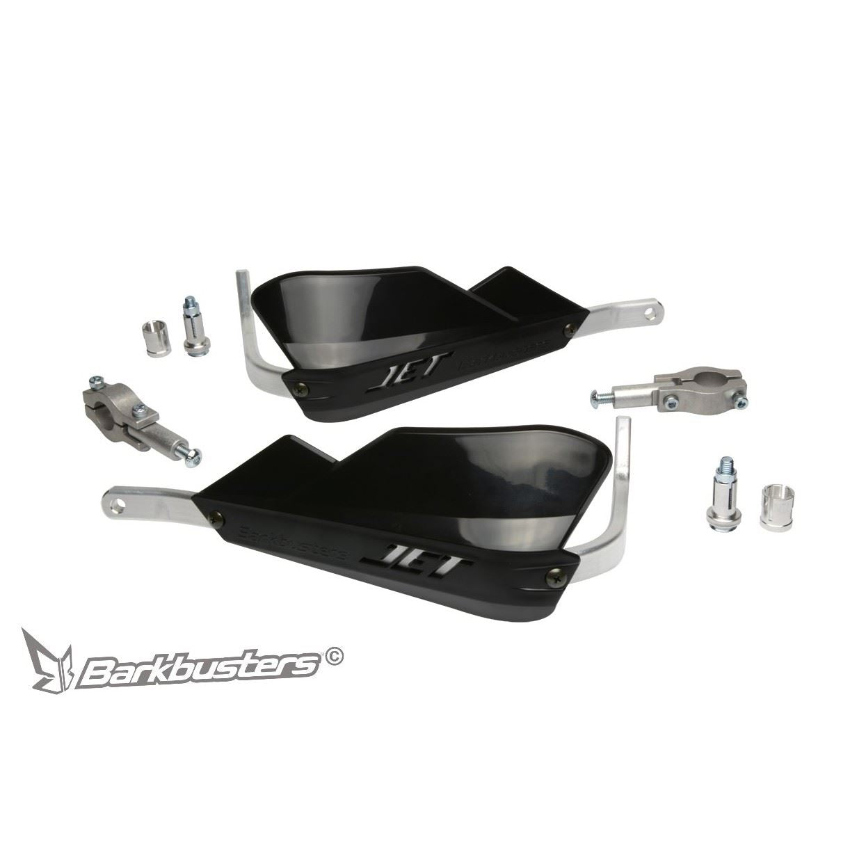 BarkBusters JET HandGuard Kit (22mm - Straight Mount) Select Colour: Black