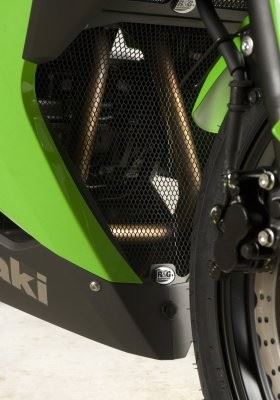 Downpipe Grille for Kawasaki Ninja 300  ('13- onwards) and Ninja 250 models ('13- '17). Colour: Titanium