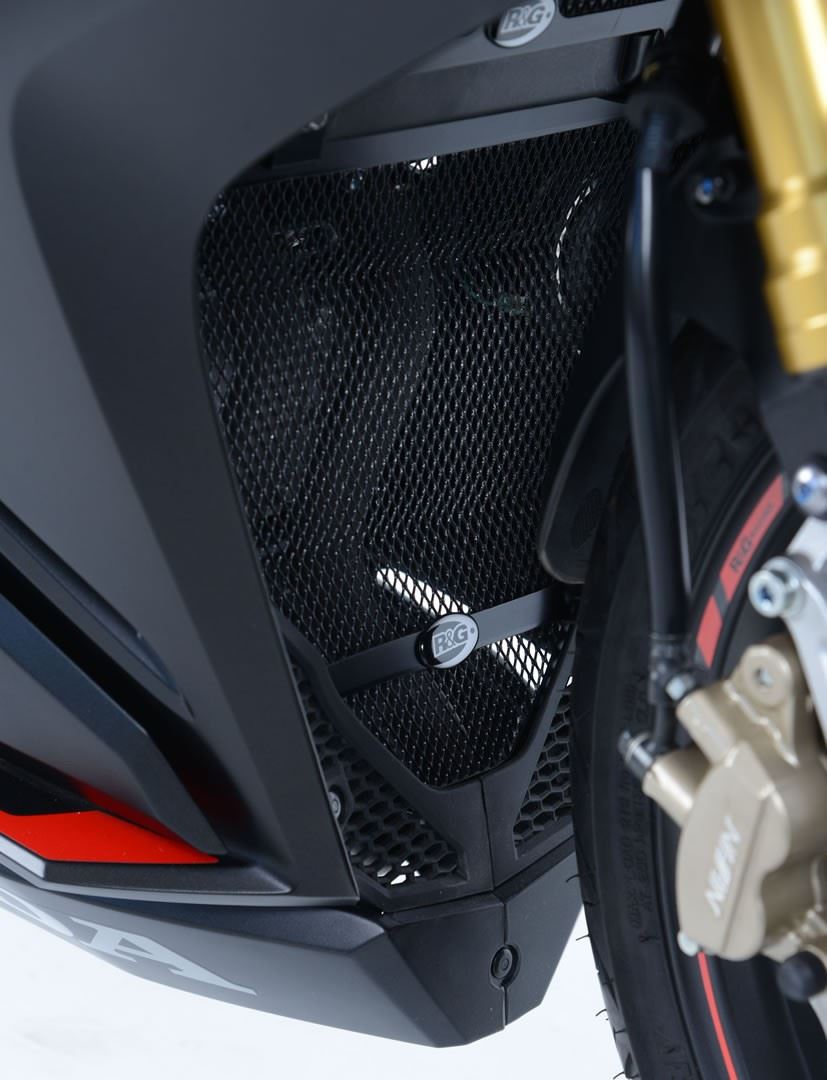 Downpipe Grille for the Honda CBR250RR '17- Black / Titanium / Red: Red