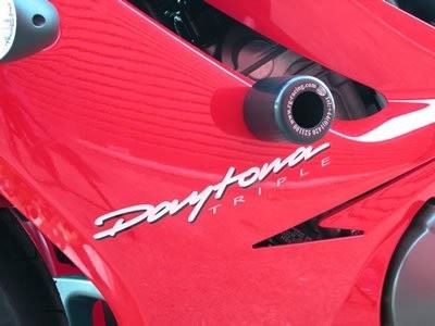 Crash Protectors - Classic Style for Triumph 675 Daytona '06-'12 Colour: White