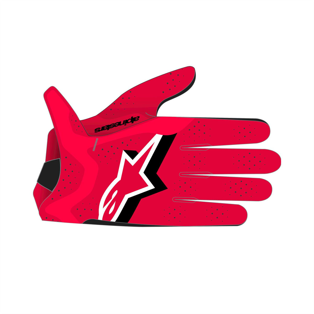 Alpinestars Supertech MX Gloves - Fire Red Black White - Size 3XL