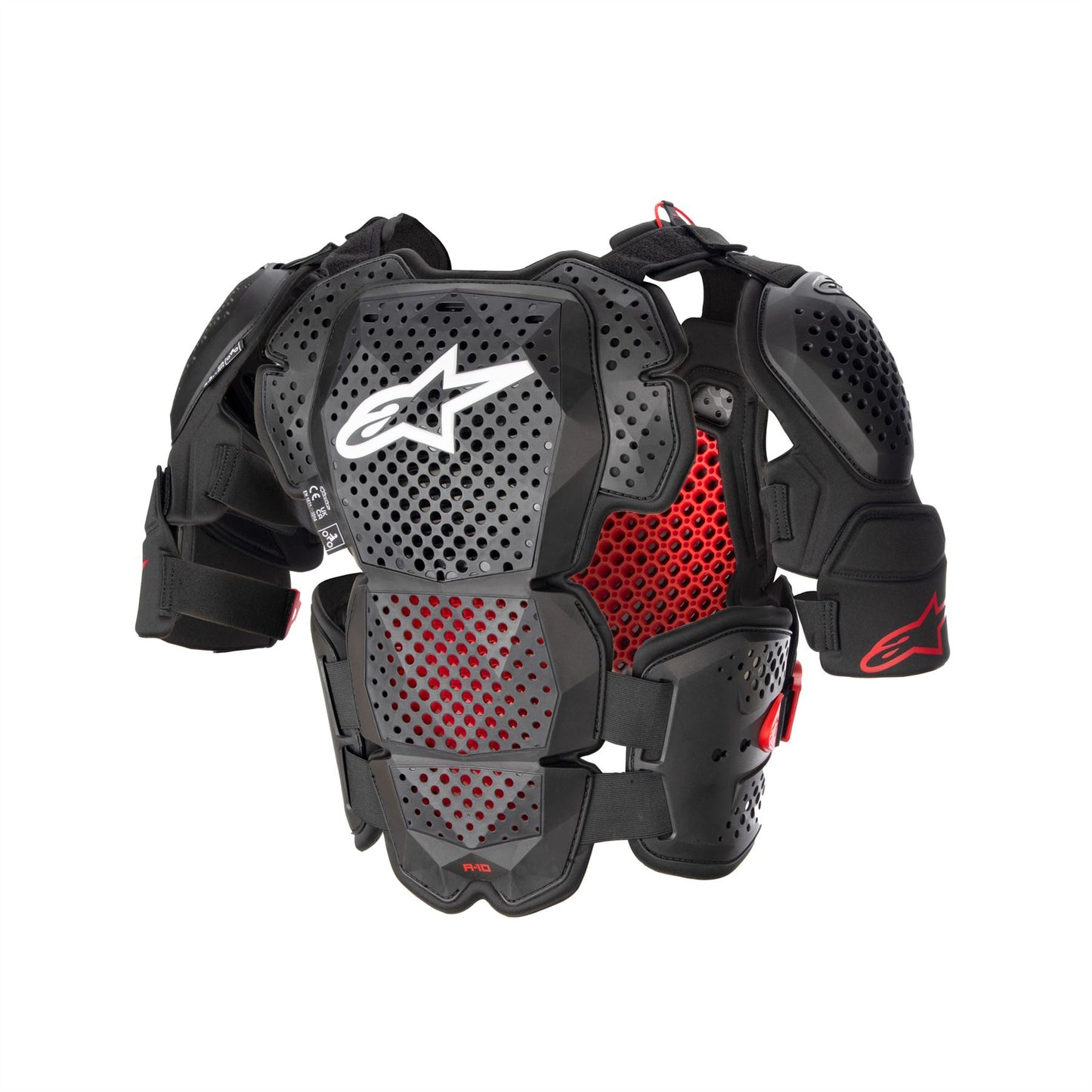 Alpinestars A-10 V2 Full Chest Protector - Anthracite Black Red - Size M/L