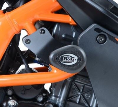 Aero Crash Protectors for KTM RC 125 '14-'21 / RC 200 '14-'21 and RC 390 '14-'21 Colour: White