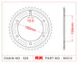 Sprocket Rear RK-B5010-40 JTR1317 Afam 10617
