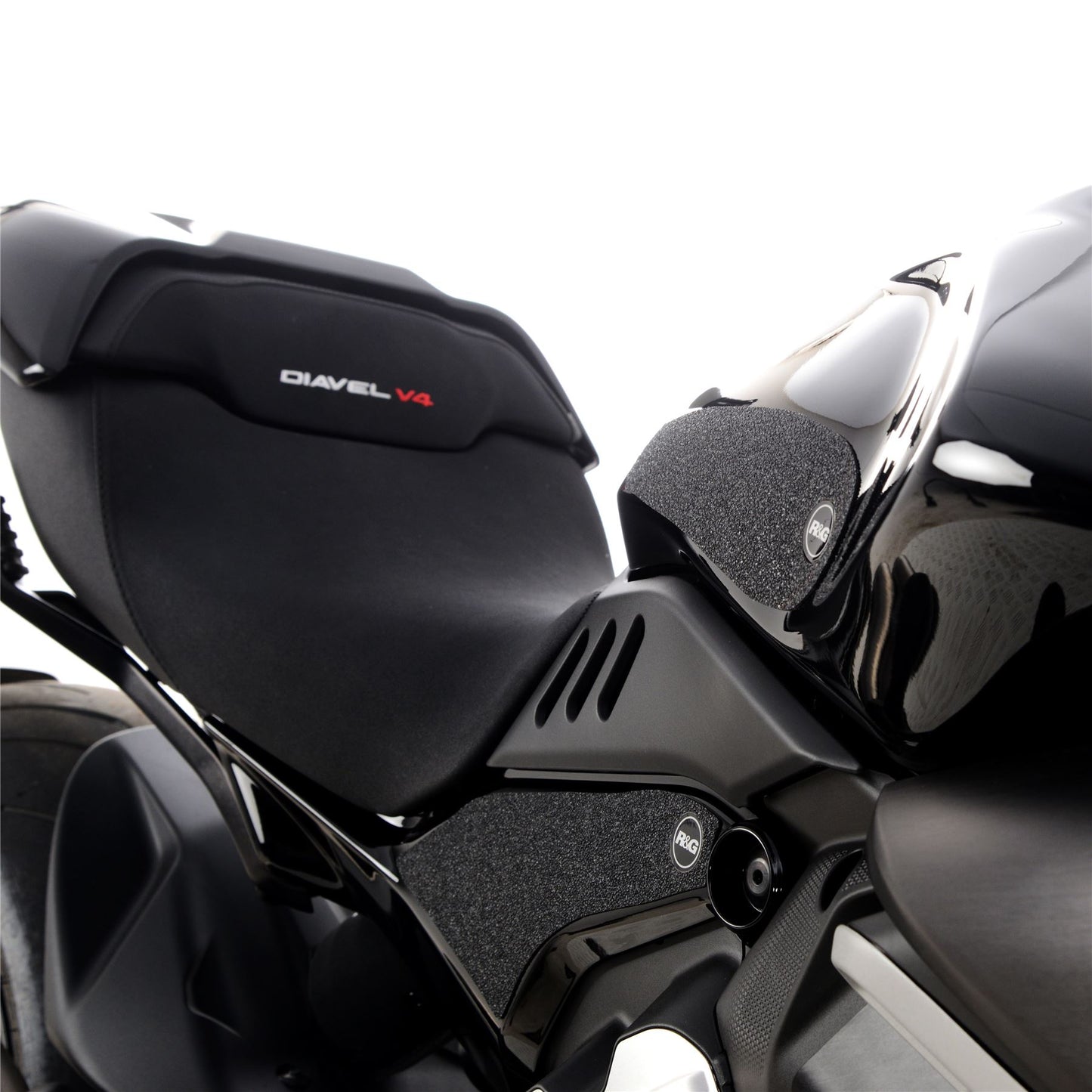 R&G Tank Traction Grips for Ducati Diavel V4 '23- Colour: Clear