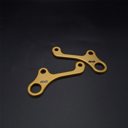 Tie-Down Hooks for Triumph Daytona 675/ 675R '13-, Street Triple 675 '17-, Moto 2 765 '20- &  Street Triple R / RS 765 '17-, Street Triple S 765  '17-'20, Colour: Gold