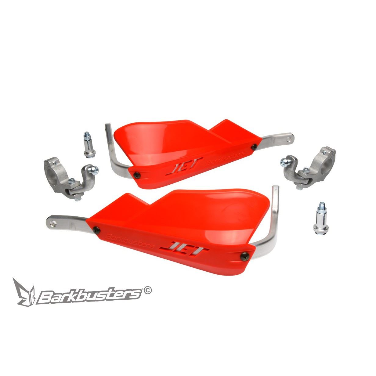 BarkBusters JET HandGuard Kit (Two Point Tapered Mount) Select Colour: Red