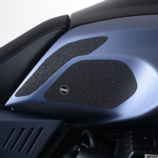 R&G Tank Traction Grips for Moto Guzzi V85TT '19- Colour: Clear