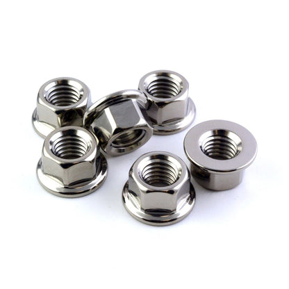 Titanium Sprocket Nuts M10x1.00 (5-piece set) Colour: Titanium