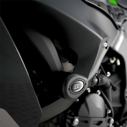 Aero Style (Non-Drill) Crash Protectors for Kawasaki ZX6-R 2024 Colour: Black