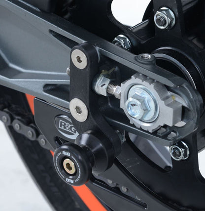 Cotton Reels (Offset) for KTM 125 Duke '17-'23, 200 Duke '17-'23, RC125 '17-'21 & RC390 '17-'21 Select Colour: Black