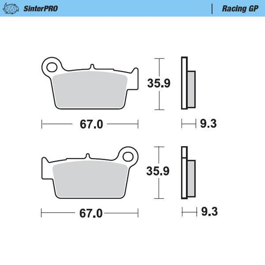 Moto-Master Racing GP SinterPRO Brake Pads - 94512