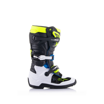 Alpinestars Tech 7S Youth - Black Enamel Blue Yellow Fluo - US 7 / EU 40.5