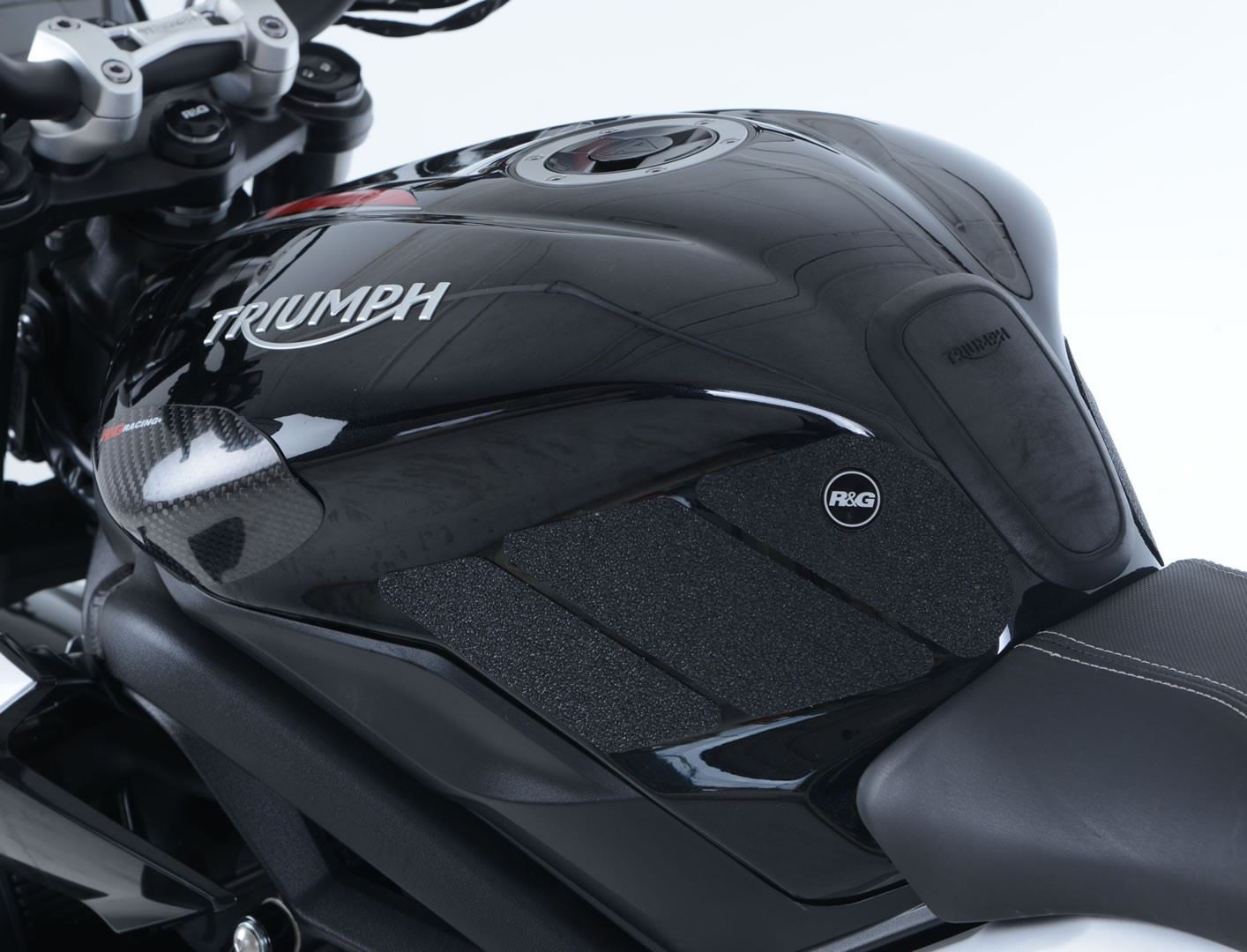 R&G Tank Traction Grip for Triumph 675 Daytona / Street Triple '13-'22 Colour: Clear