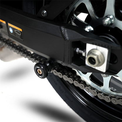 Cotton Reels for Kawasaki Z900 '17- , Z900RS '21- '24, ZH2 '20- '24 and Triumph Bonneville Bobber '17-'20 models Colour: White