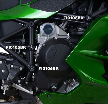 Frame Plug for Kawasaki Ninja H2(R) '15-, Ninja H2 SX '18- '24 (RHS, Lower) & Moto Guzzi V100 '23-, Stelvio '24- (LHS Only).
