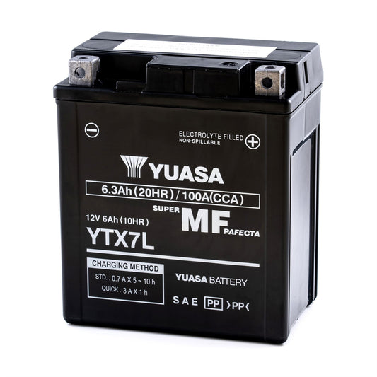 Yuasa YTX7L (WC) 12V Factory Activated MF VRLA Battery
