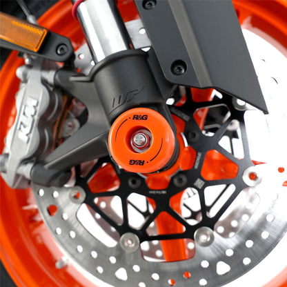 Fork Protectors for KTM 790 Duke '18-, 990 Duke 2024 /950 Superduke, SuperMoto '20-, 890 Duke R '20- '24 & CFMoto 800NK '23- models Colour:: Orange
