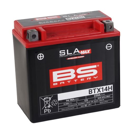 BS BTX14H SLA Max (WC) Factory Activated Battery
