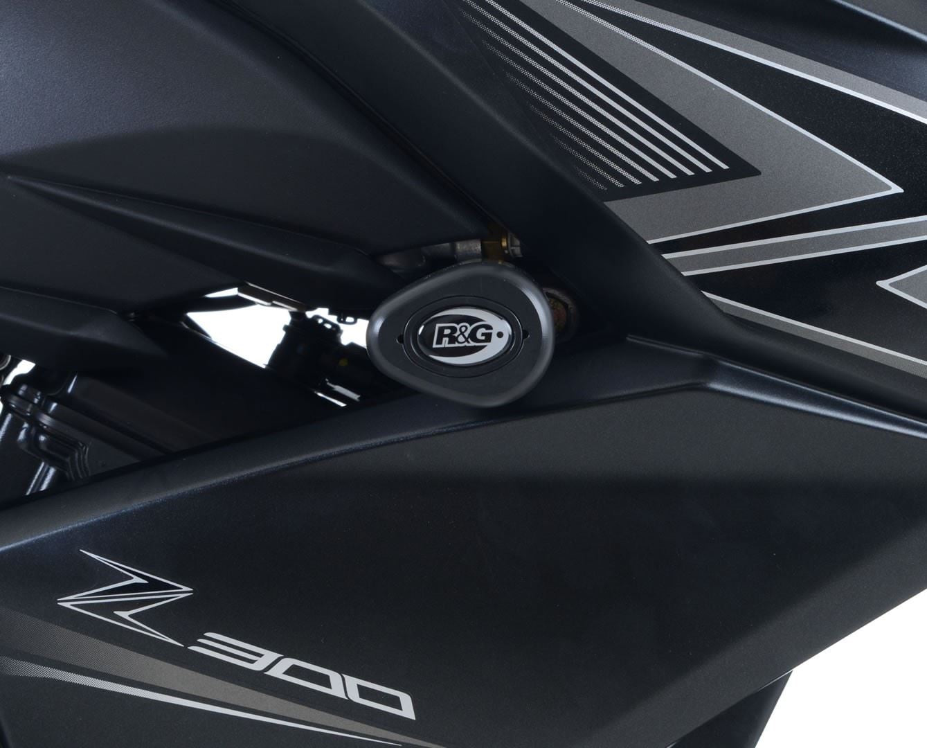 Crash Protectors - Aero Style for Kawasaki Z250 '15-'18 /Z300 '15- Colour: Black