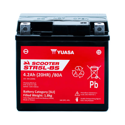 Yuasa STR5L-BS (WC) 12V MF VRLA Scooter Battery