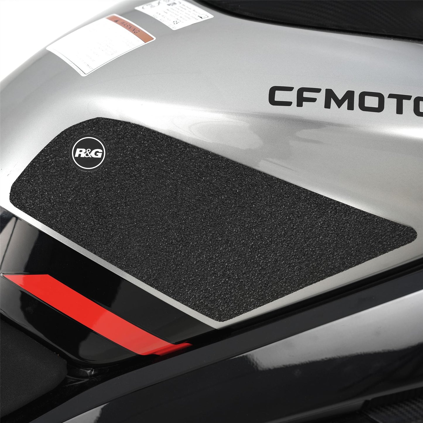 R&G Tank Traction Grips for CFMoto 450SS/SR '23- Colour: Clear